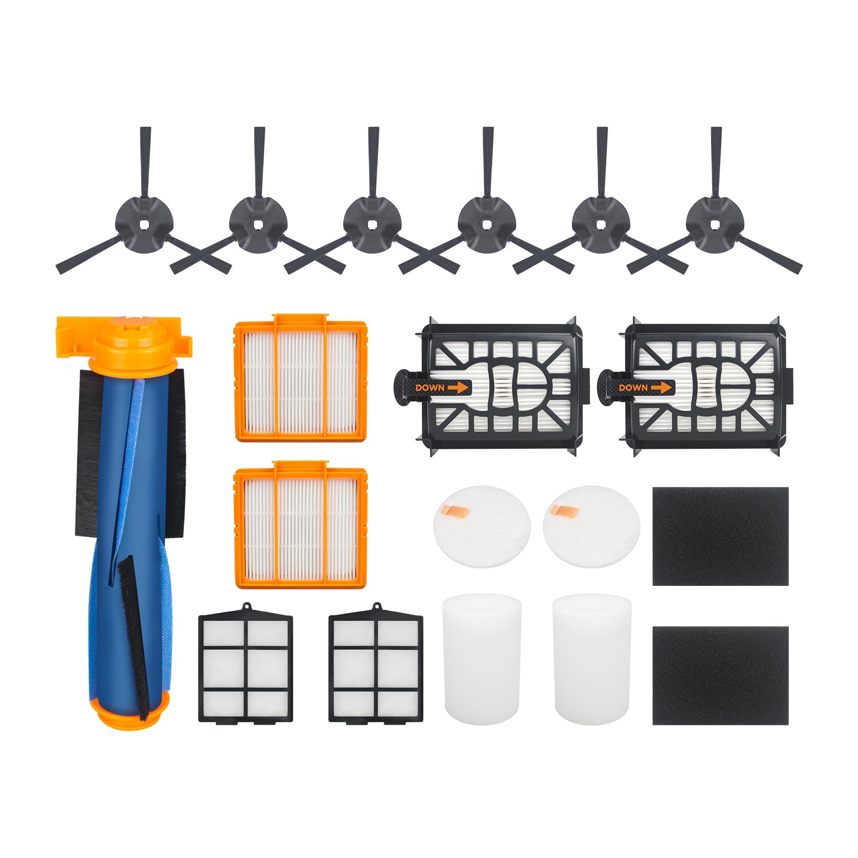 Replacement Parts Compatible with Shark UR2360S UR2360 UR2360EEUS Ultra Robot Vacuum (19 Pack)