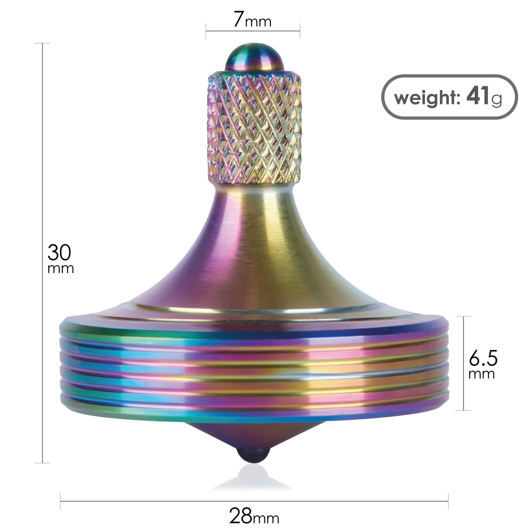 bopster Metal Spintop Fidget Spinner, Multicolor, 3cm x 2.8cm - Image 2