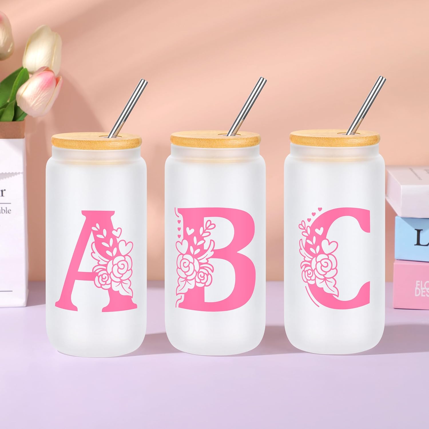 Gifts for Teen Girls, Easter Christmas Valentine's Day Birthday Gifts for Teen Girls Pink Initial A - Image 7