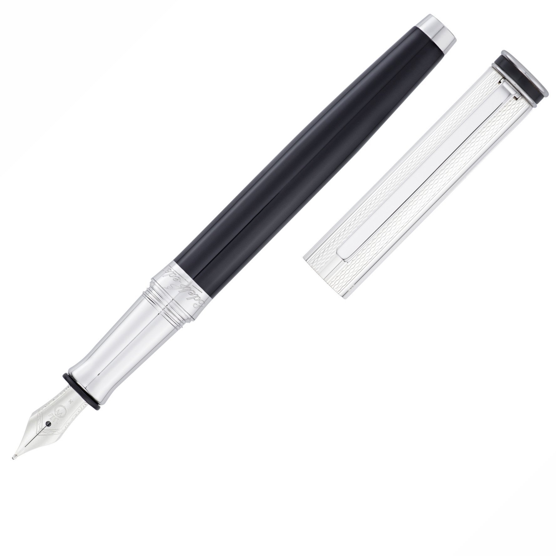 Waldmann Edelfeder Fountain Pen Sterling Silver / Black Fine Nib