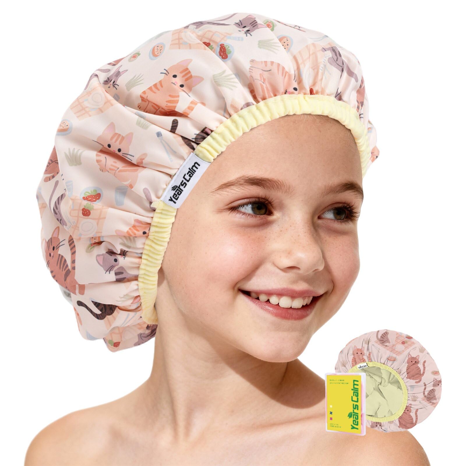 Photo 1 of Years calm Kids Shower Cap, Waterproof Reversible