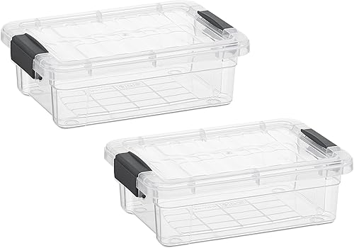 Miniatura 18 de Superio Cajas de almacenamiento transparentes con tapas, contenedores de plástico de 8.75 cuartos de galón para organizar, cajas apilables, sin BPA,