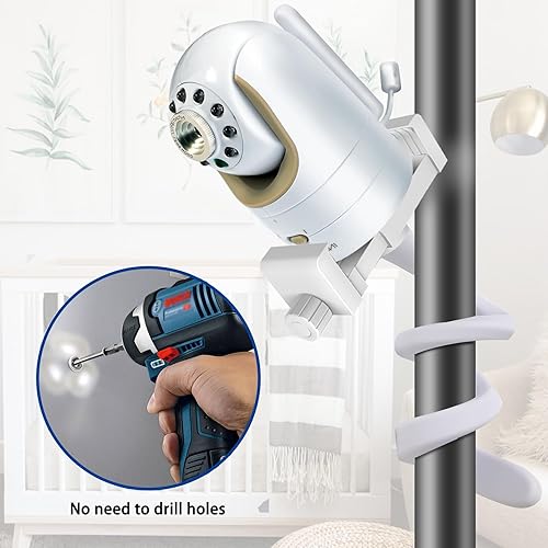 Miniatura 3 de Soporte universal para cámara de bebé y estante seguro para monitor de bebé compatible con Infant Optics DXR 8DXR-8 Pro y la mayoría de las marcas,