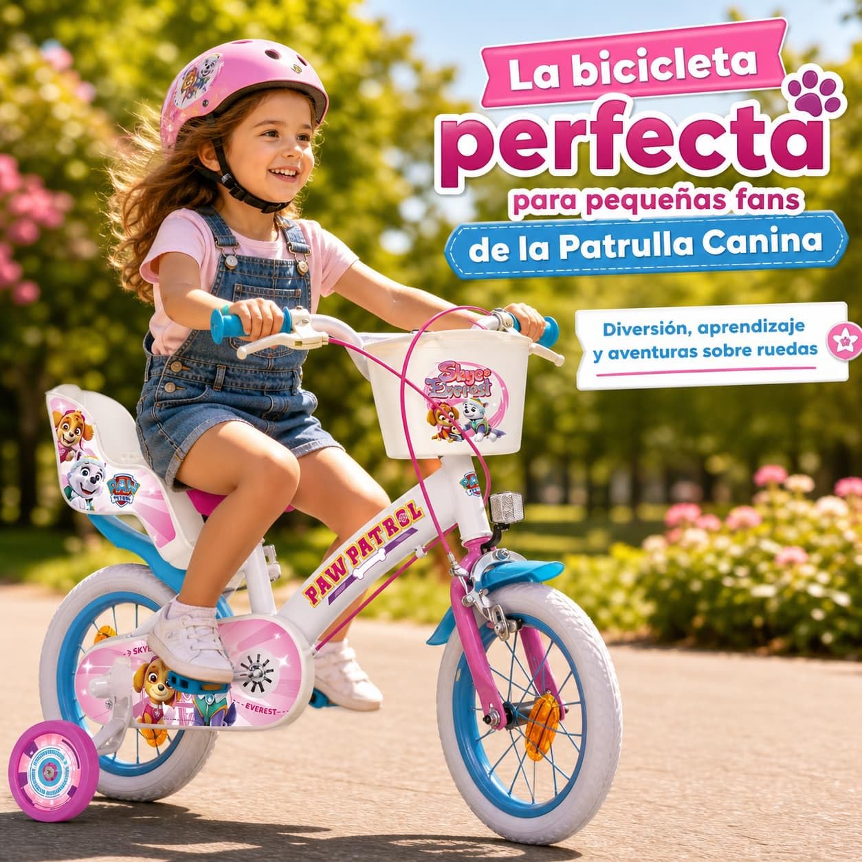 TOIMSA Bicicletta 12" Paw Patrol Skye e Everest
