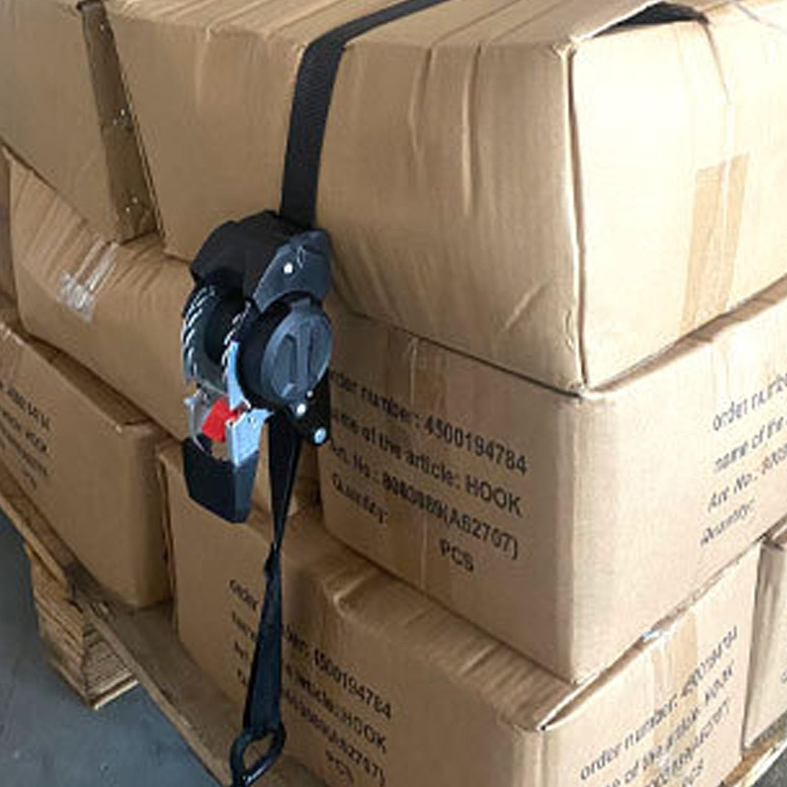 Karlak Cinghie a Cricchetto Retrattili Set di 2 Cinghie di Ancoraggio Autoretrattili per Carichi Pesanti 1 Pollice X 11,5 Piedi Resistenza Alla Rottura 1800 Libbre per il Trasporto Merci su Camion
