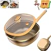 New 12in Titanium Alloy Non-Stick Pot with Lid,Non Stick Frying Pans,Titanium Pans for Cooking,Multi-Purpose Deep Saute Pan with Steamer Basket,for Frying,Stir-Frying,Stewing(Pot+Lid)