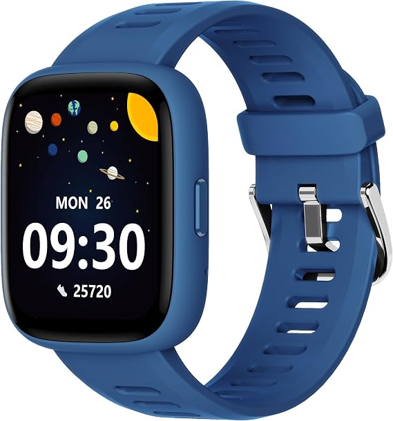 BIGGERFIVE Kids Smart Watch, 1.8 Fitness Tracker Watch Pedometer, Heart Rate, IP68 Waterproof, Sleep Monitor, Calorie Step Counter, 5 Puzzle Games with/without APP for Girls Boys Teens 5-16