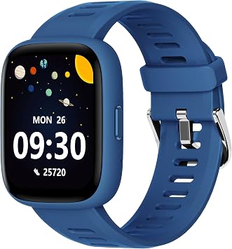 BIGGERFIVE Kids Smart Watch, 1.8 Fitness Tracker Watch Pedometer, Heart Rate, IP68 Waterproof, Sleep Monitor, Calorie Step Counter, 5 Puzzle Games with/without APP for Girls Boys Teens 5-16