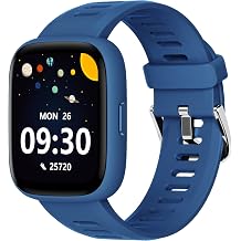 BIGGERFIVE Kids Smart Watch, 1.8" Fitness Tracker Watch Pedometer, Heart Rate, IP68 Waterproof, Sleep Monitor, Calorie Step Counter, 5 Puzzle Games with/without APP for Girls Boys Teens 5-16