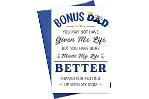 Fathers Day Card from Stepdaughter, Funny Fathers Day Card for Stepdad