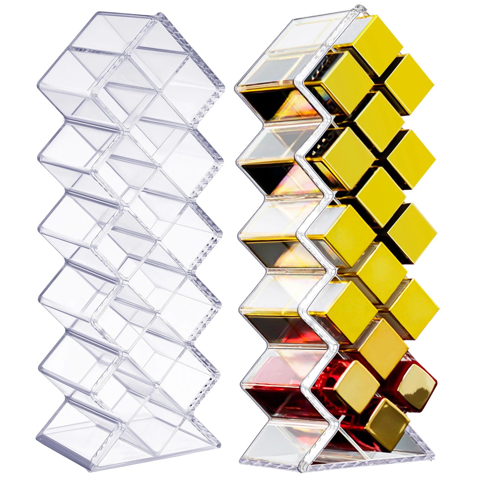Boîte de rangement pour rouge à lèvres en acrylique Rozer avec 96 emplacements empilables