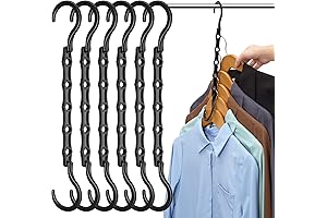 12-Pack Closet Organizer and Storage Space-Saving Hangers for College Dorm Rooms