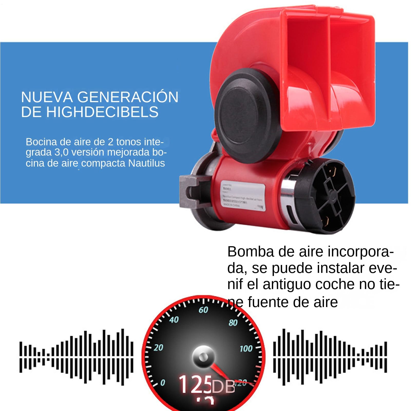 Para Camión Bocina Eléctrica De Aire Para Automoción