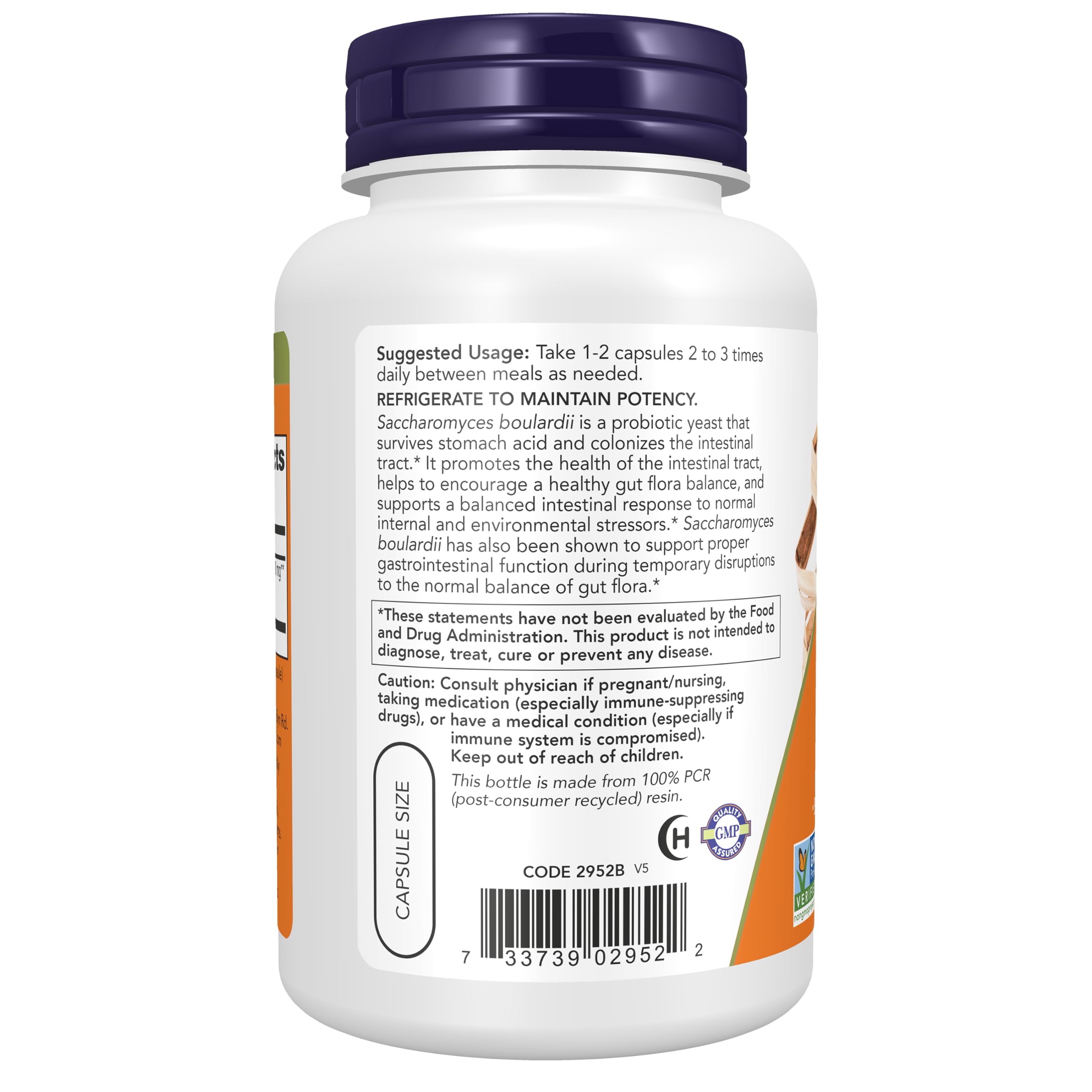 Now Supplements, Saccharomyces Boulardii, 5 Bil CFU Probiotic, 120 Veg Caps — Amazon image 3
