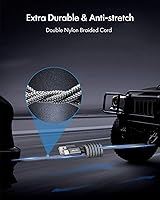Vista 6 de JALIXI Cable USB C de 20 pies / 19.7 ft, cable USB A a USB C de carga rápida, cable de carga tipo C trenzado para iPhone 17 16 15, Galaxy, Pixel