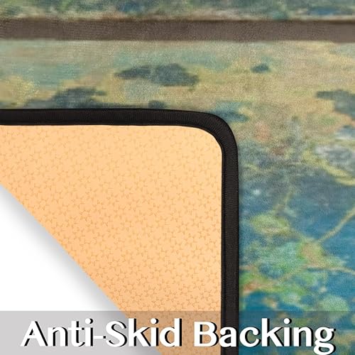 Miniatura 3 de Tapete de cocina acolchado con diseño de cadena de margaritas, antifatiga, juego de 2 piezas, duradero, resistente a las manchas, parte inferior