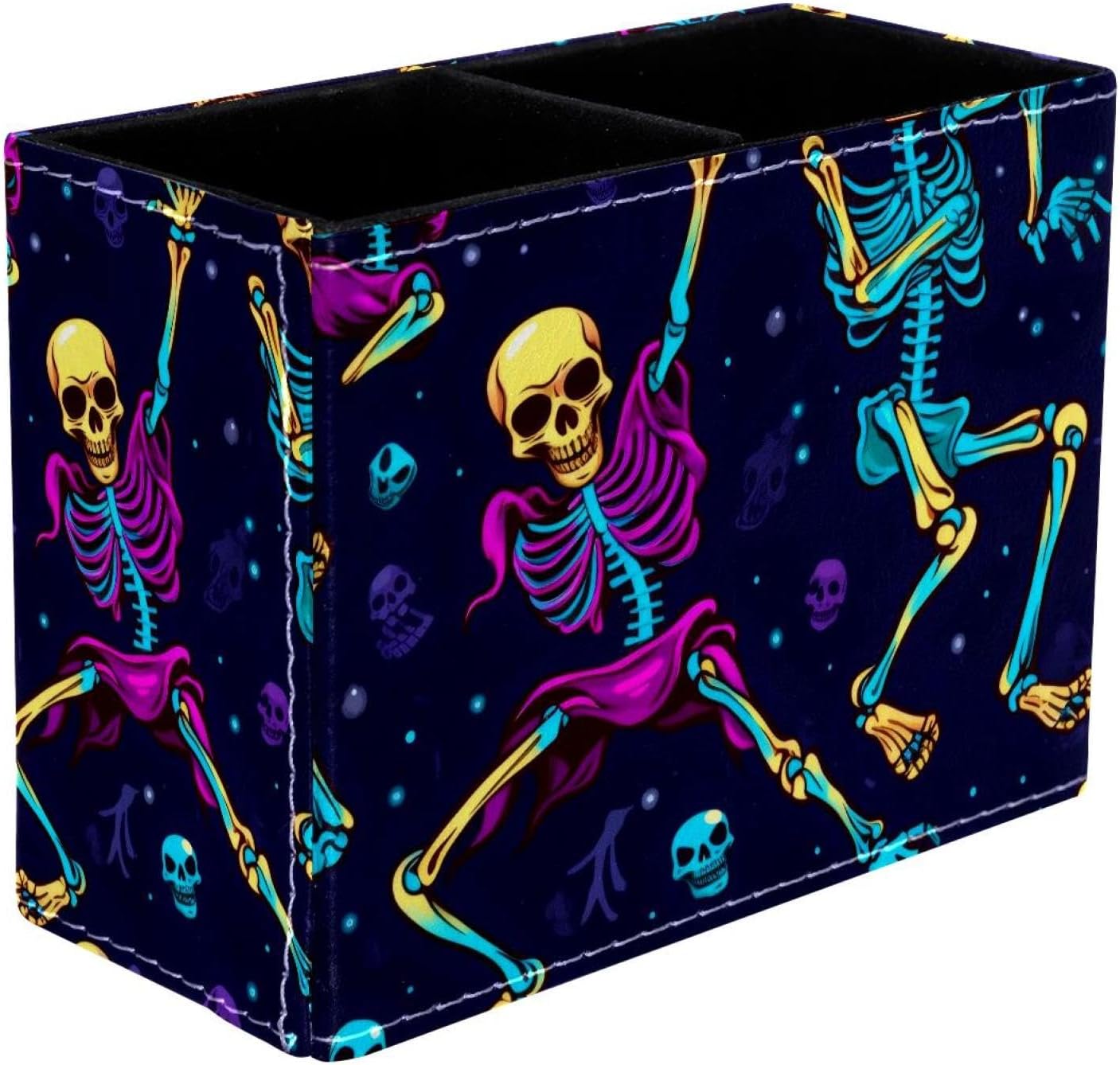 Pencil Holder for Desk, Funny Dancing Skull Pen Holder Storage Desktop Pen Organizer Desk Pencil Organizer Makeup Brush Holder for Office School College