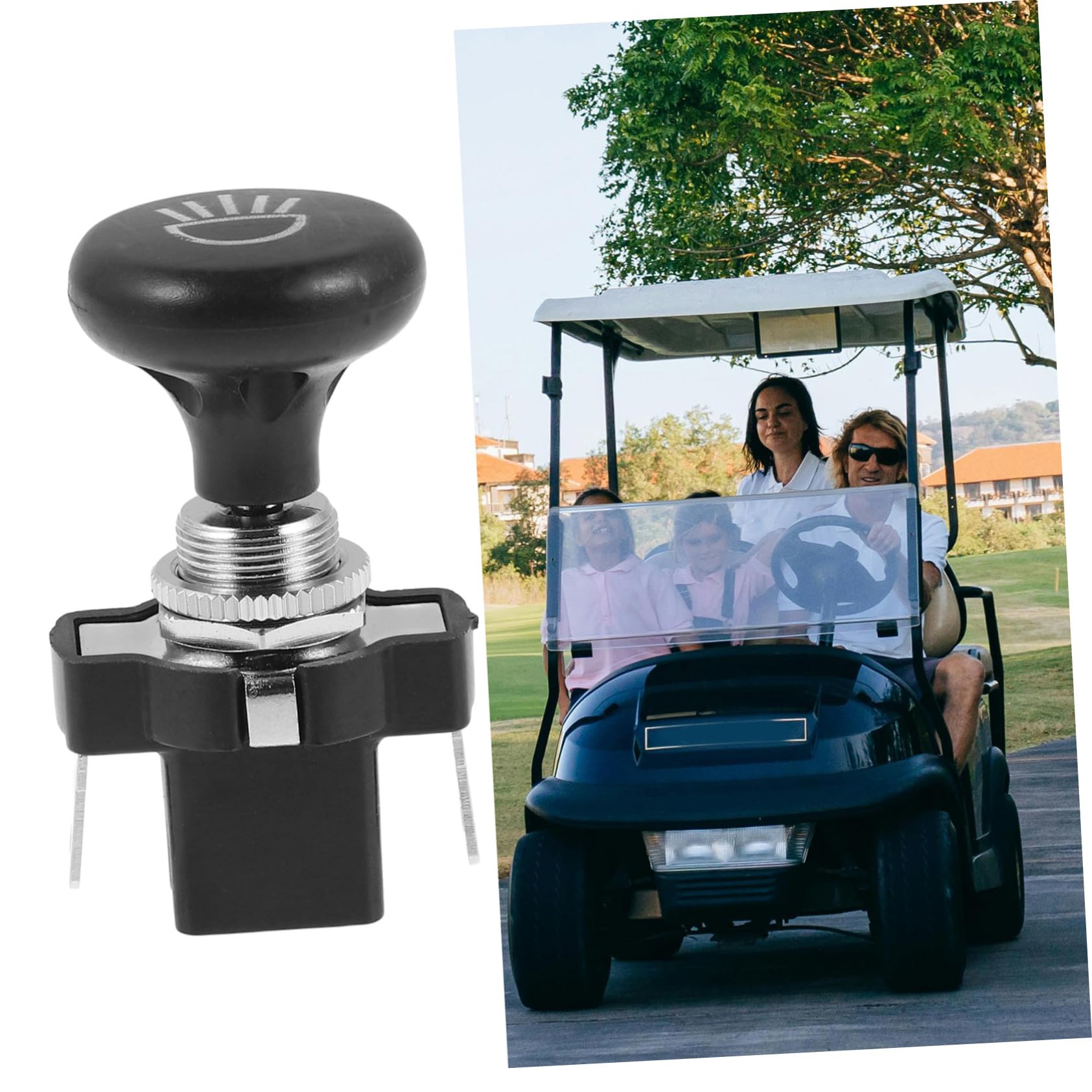 Golfcart Lichtschalter Zugknopf Hochpräzise Frontscheinwerfer Schalter Kompatibel mit Clubcar Ezgo Modelle Vielseitiger Ersatzteil