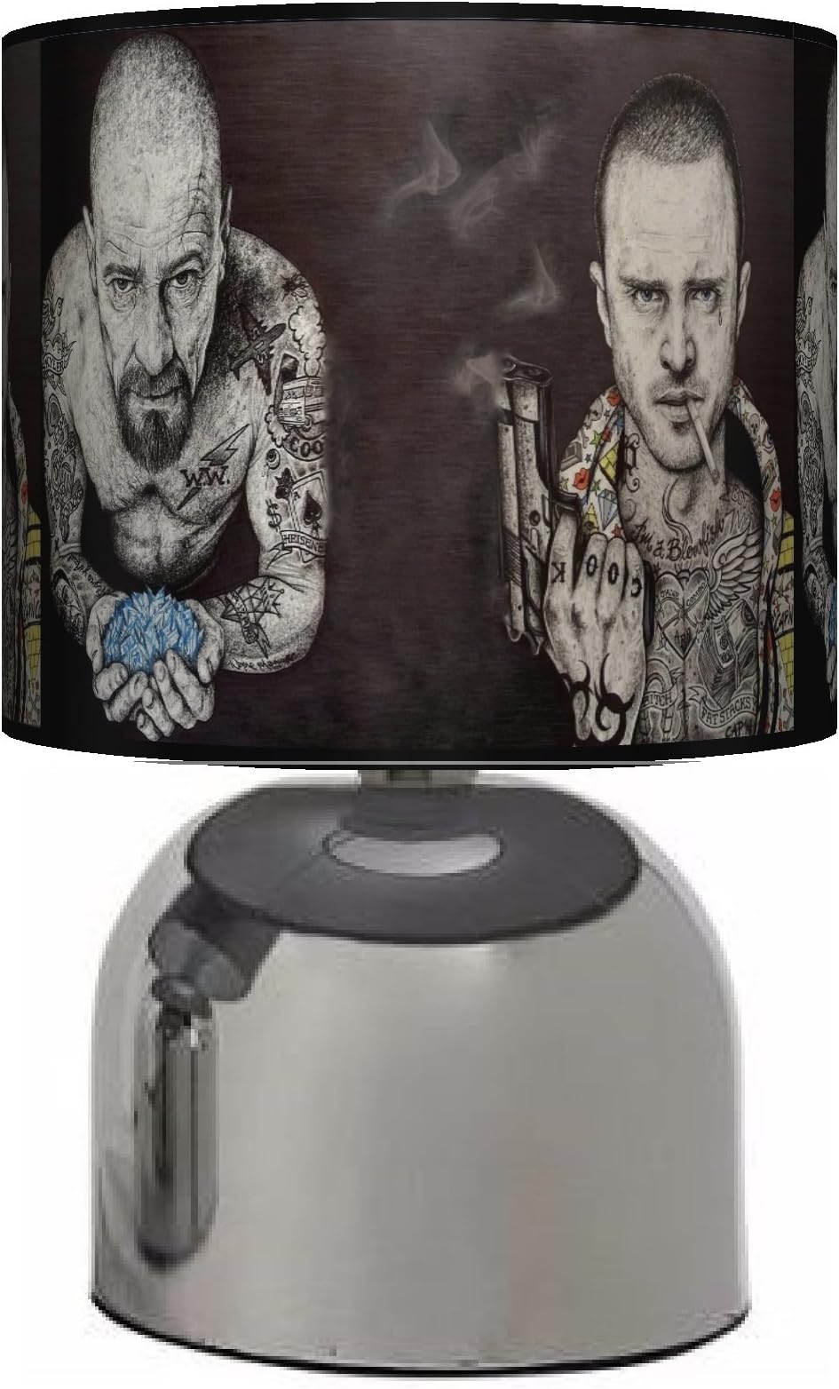 BREAKING BAD - BEDSIDE TOUCH LAMP - BEDROOM LIGHT / LAMP SHADE - BOYS / LADIES / MENS GIFT - MAINS OPERATED (UK PLUG)
