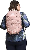The North Face Women's Borealis Commuter Laptop Backpack - Everyday Travel Bag, Laptop Sleeve, Reflective Details, Pink Moss Dark Heather/Gardenia White-NPF, One Size