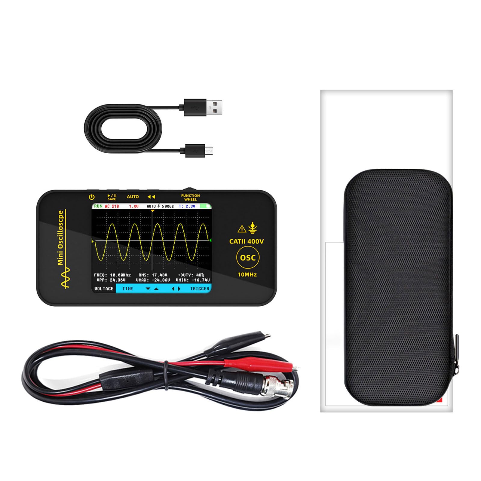 Oscilloscopio portatile digitale da 3,2 pollici con display a colori per analisi accurata dei segnali in varie applicazioni Oscilloscopio digitale