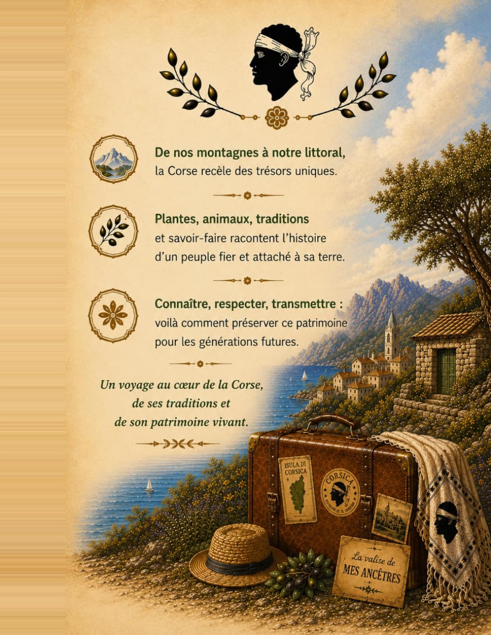La valise de mes ancêtres: La Corse: Livre de coloriage éducatif pour découvrir les traditions, les symboles et la culture Corse