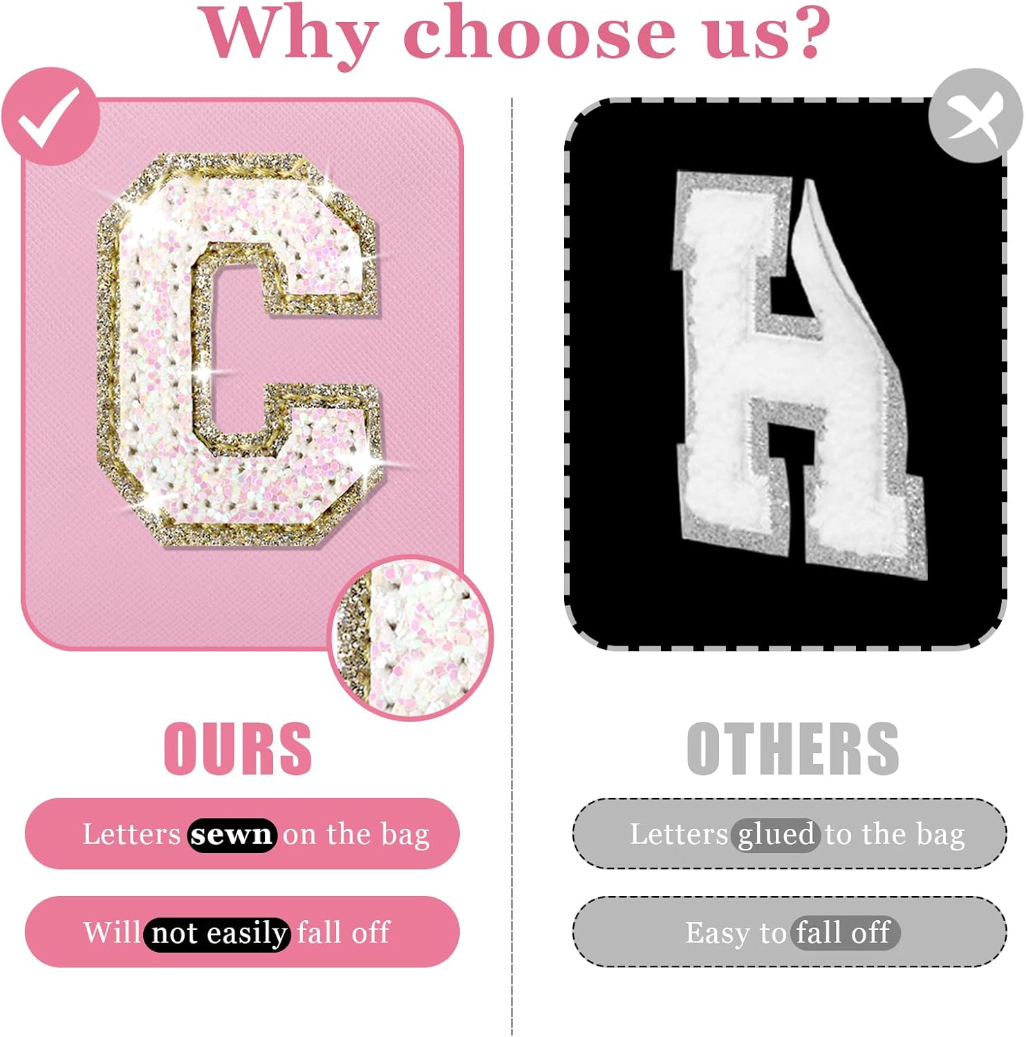 Personalized Preppy Glitter Initial Travel Makeup Bag 8 71dQDUXPNlL. AC SL1500