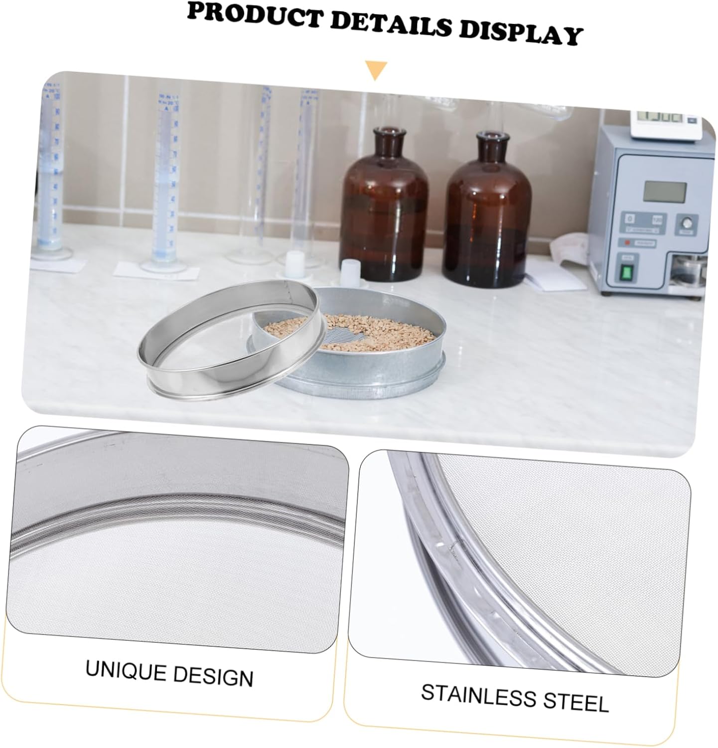 Handheld Stainless Steel Flour Sifter Fine Mesh for Baking for Sifting Powdered Sugar Cocoa Almond Powder and More Kitchen Tool for Easy Use