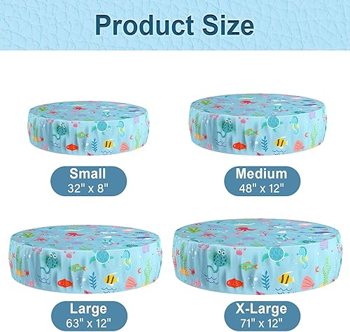 Miniatura 2 de Cubierta redonda para piscina de 71 pulgadas, plegable para niños, cubierta solar para piscina de perros, bañera de niños, cubierta de seguridad