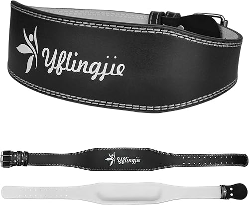 Women's Leather Lumbar Gym Belt for Heavy Lifting - 6.8mm Thick Weight Lifting Belt with Back Brace SupportWomen & Men, Squat Belt for Squats,