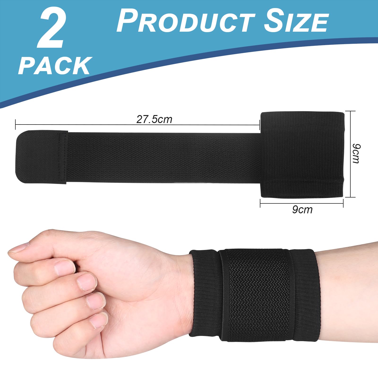 Yasdyri Wrist Supports Adjustable 2 Pack Wrist brace Compression Wrist Strap for Tendonitis Arthritis, Sports Injuries - Image 4