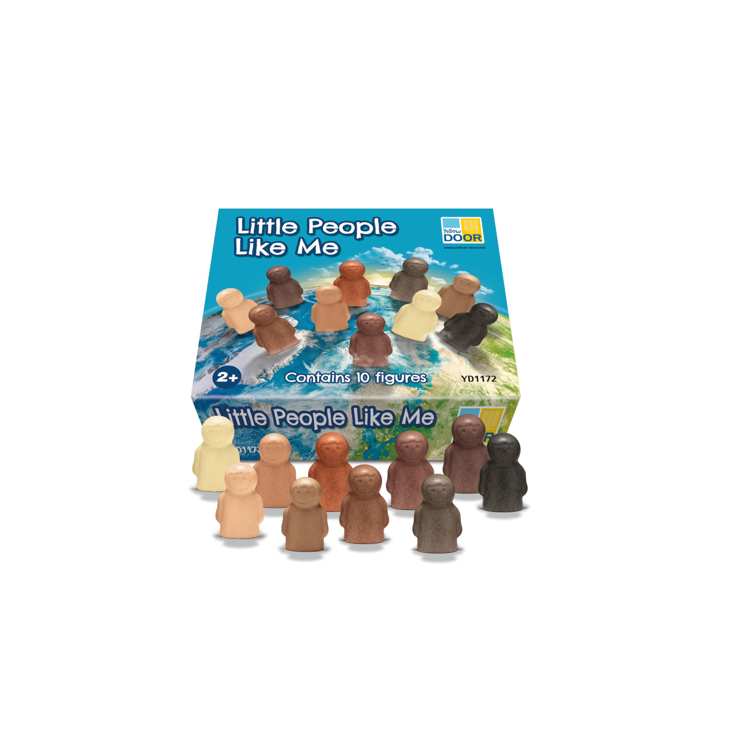 Yellow Door Little People Like Me | Set of 10 Ethnic Diversity Stone Doll Toys | Diversity Toys for Early Years | Doll House Accessories for 2 3 4 5 Year olds | Outdoor Learning Toys