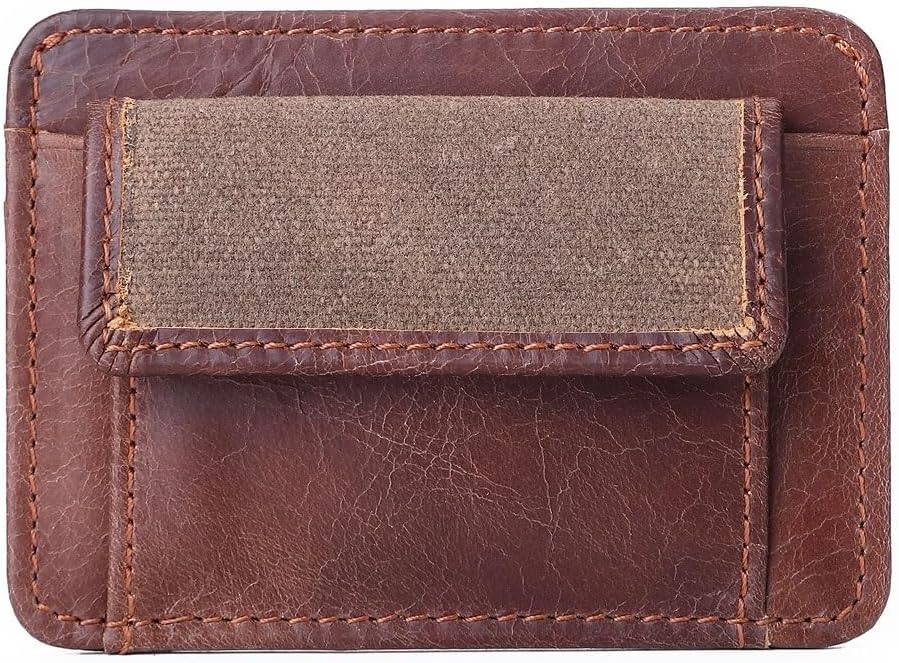 Thin Card Case For Men Genuine Leather Credit Card Certificate Bag Coin Bag