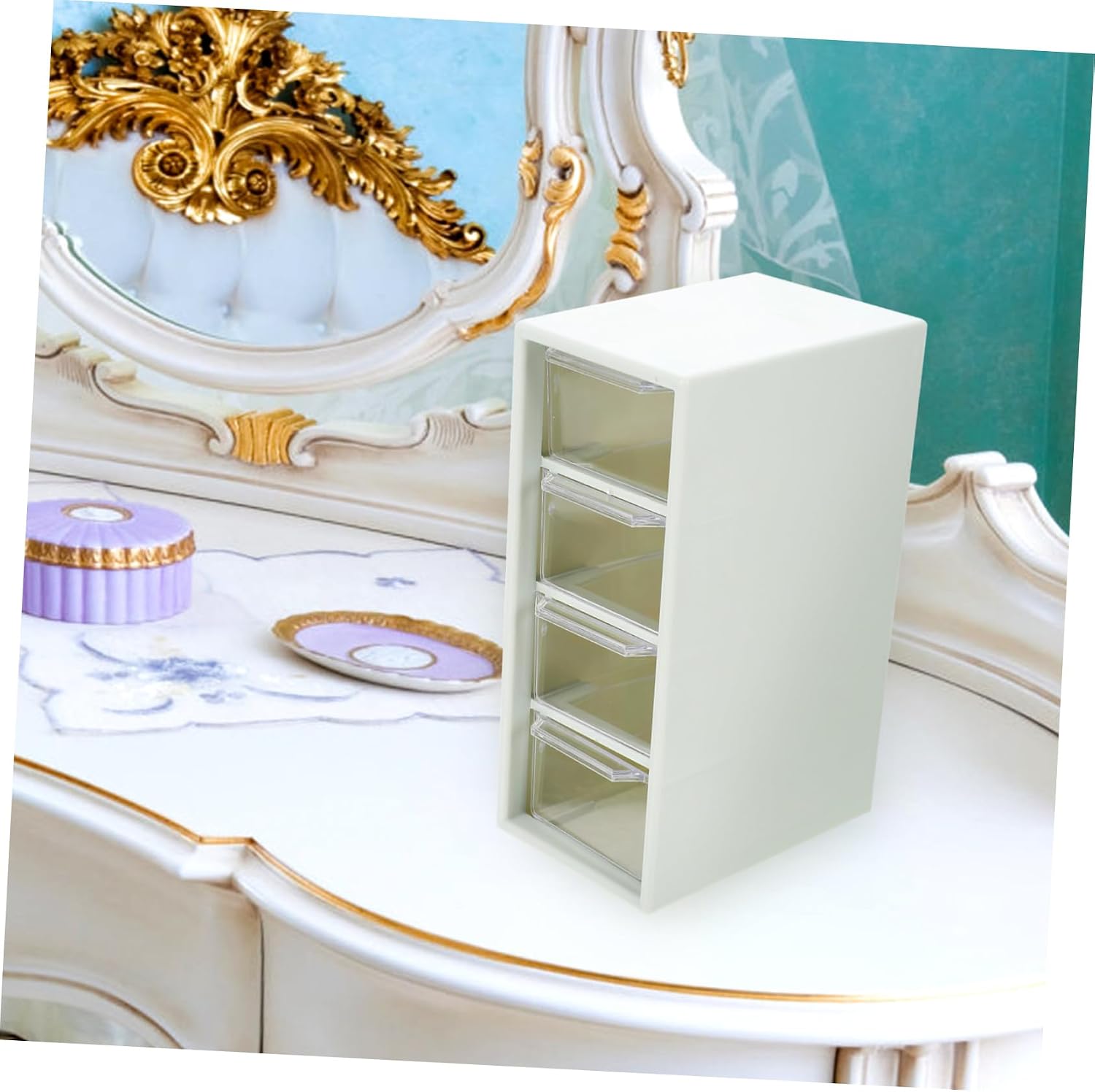 Drawer Type Multi Layer Plastic Organizer Storage Box for Desktop image 2