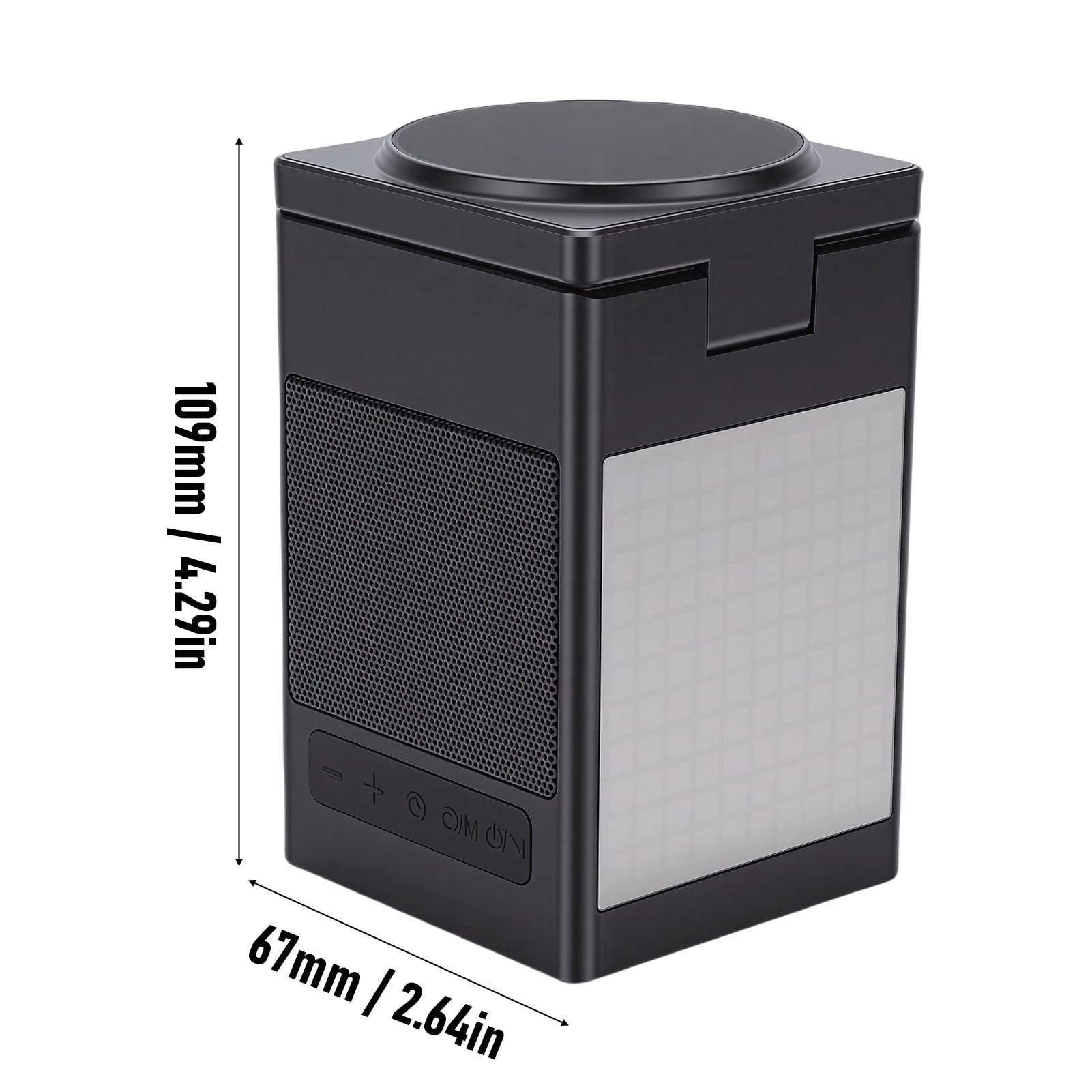 AMONIDA Stazione di Ricarica Wireless 6 in 1 con Altoparlante Bluetooth, Sveglia Digitale Stazione di Ricarica Wireless Multifunzionale a Digiuno, Ideale per Telefono, Orologio, Casa, Ufficio e Viaggi
