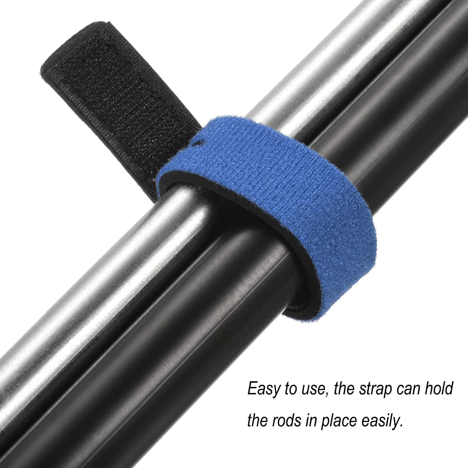PATIKIL Fishing Rod Strap, 10 Pack 20cm Stretchy Belts Holders Pole Sleeve Cover for Boating Blue - Image 5