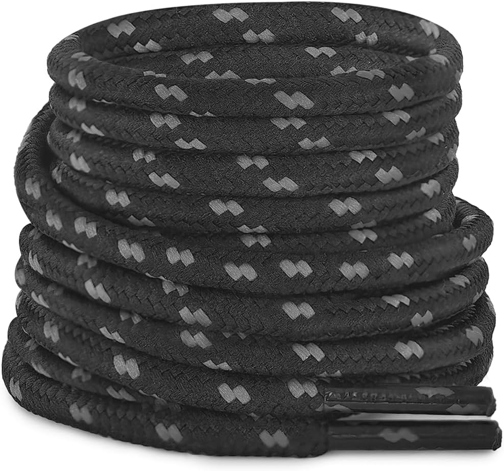 Round ShoeLaces for Columbia Boots, 7/32"(5mm) Heavy Duty Rope Shoe Laces Strings Replacement forHiking Work Boots