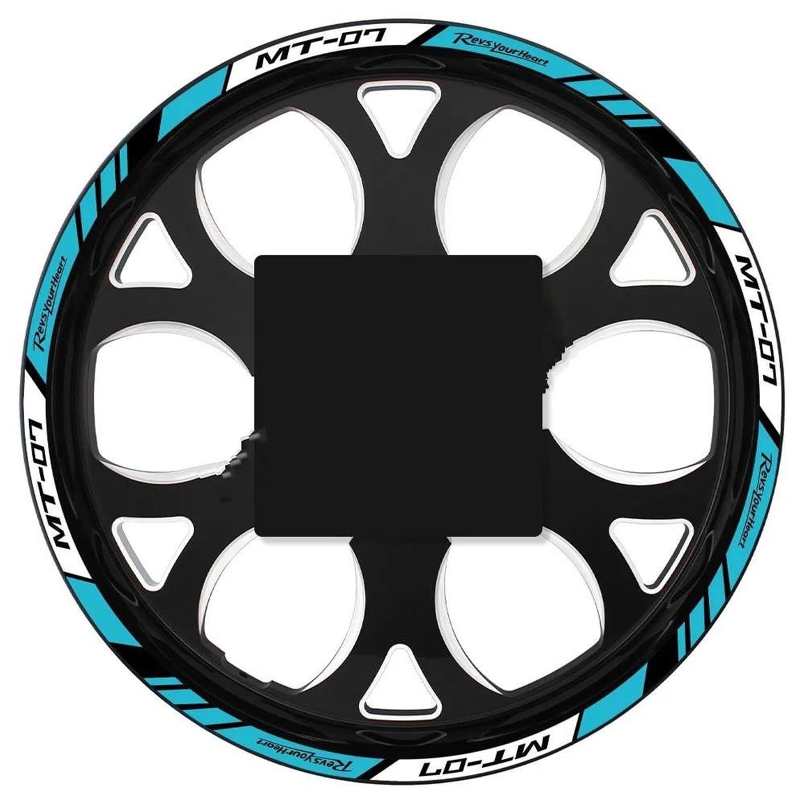 Reflective Motorcycle Wheel Sticker Hub Decals Rim Stripe Tape for Yamaha MT07 MT-07 Mt 07(Color5)