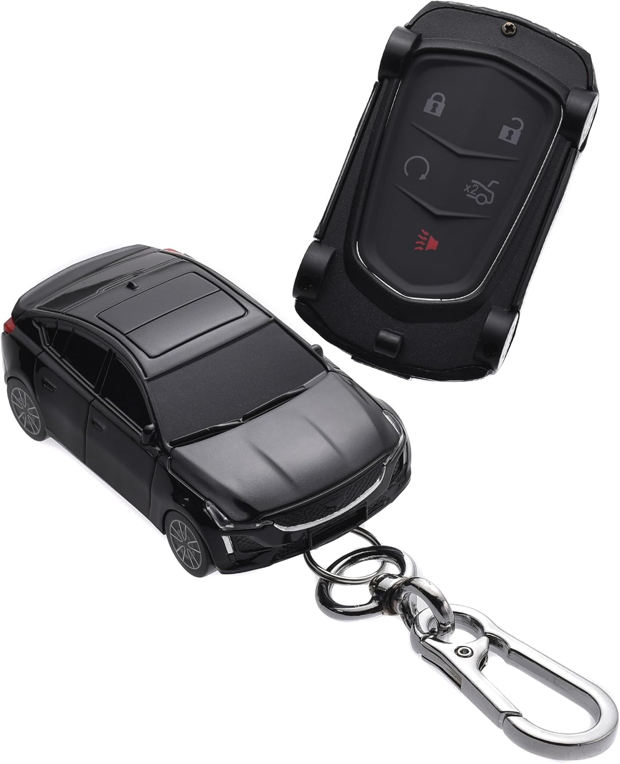 for Cadillac ATS CTS CT6 STS SRX XT5 Escalade Key Fob Cover - Black