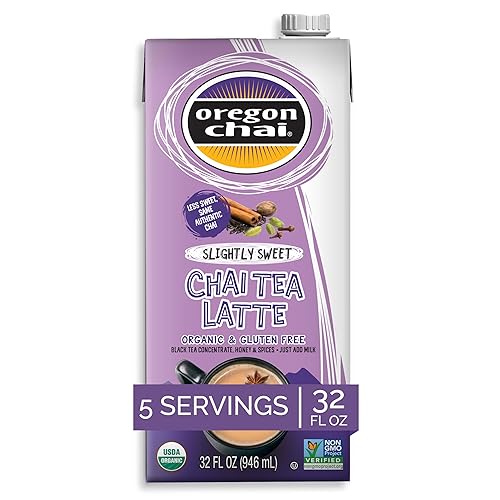 Oregon Chai Concentrado de té chai ligeramente dulce 32 onzas líquidas paquete de 1