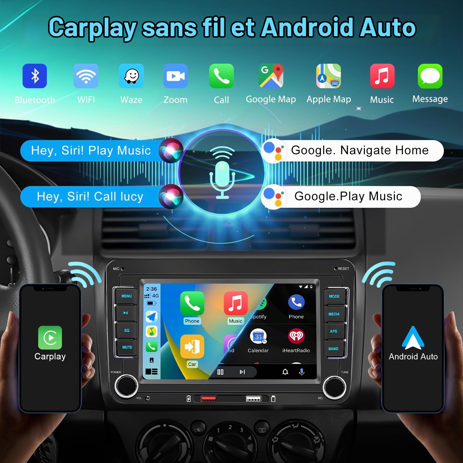 Autoradio pour VW Golf 5 6 Passat Tiguan Jetta Touran Polo Caddy