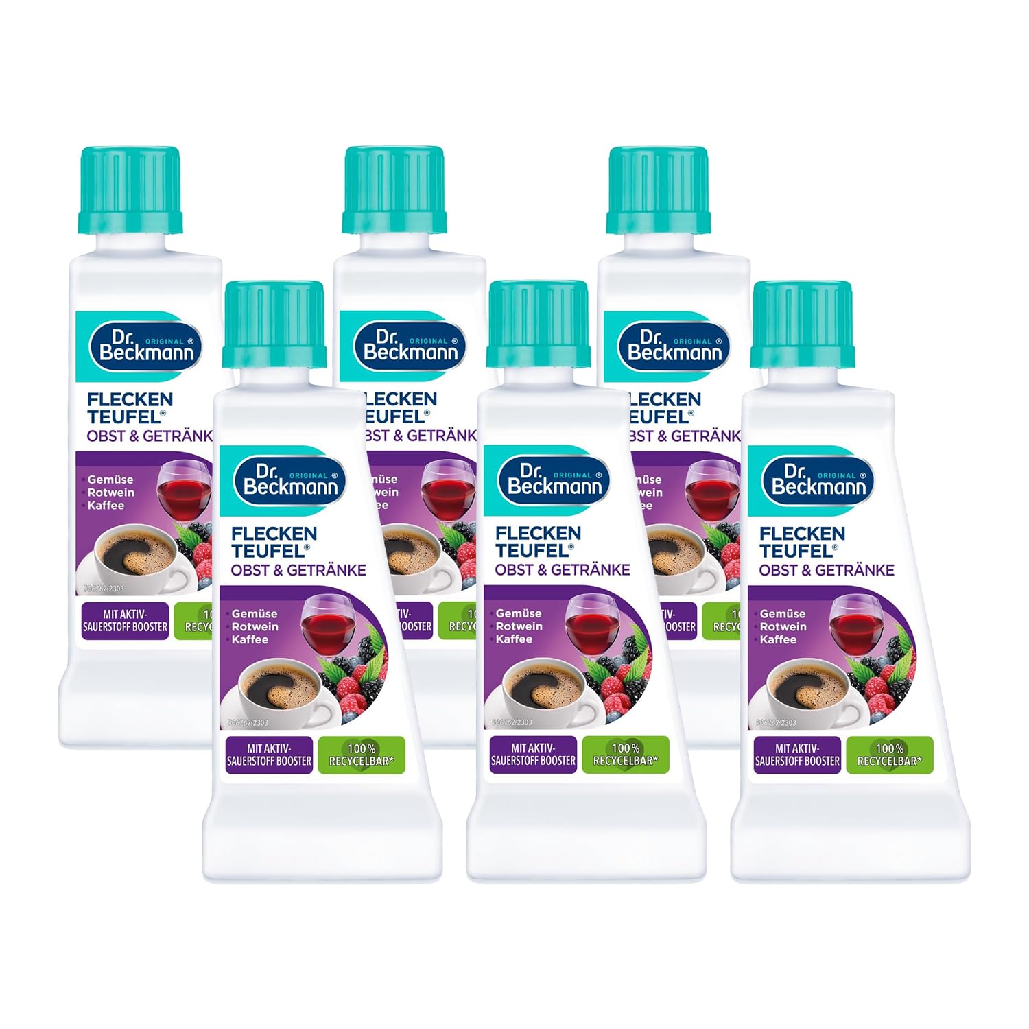 Dr. Beckmann Il Disolvi - Disolvi Manchas, 50 ml, paquete de 6 (frutas y bebidas)