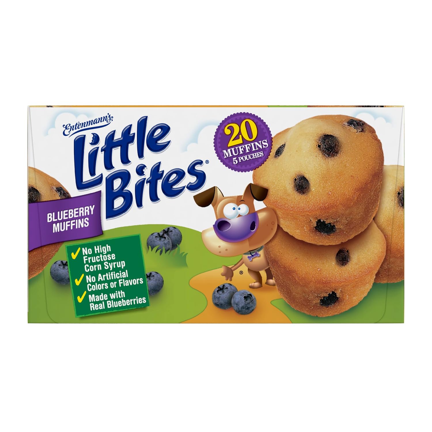 Entenmann's Little Bites Blueberry Muffins | 2 pack (10 pouches total)
