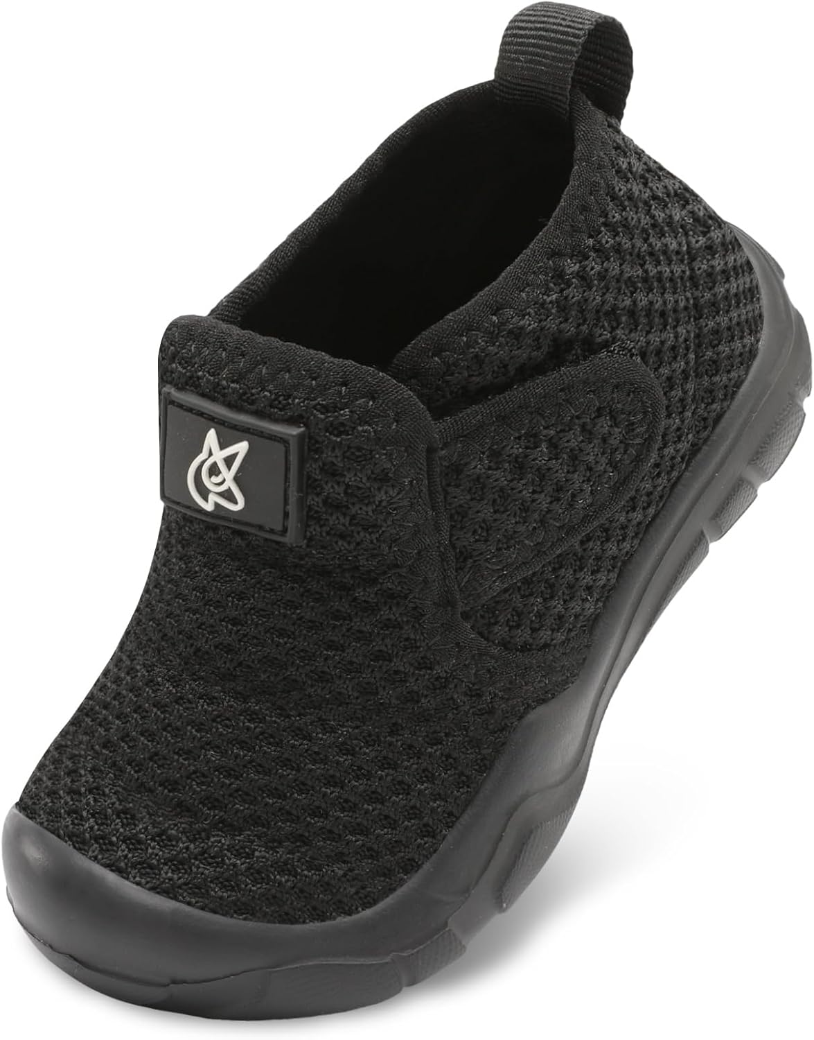 QFH Toddler Shoes Boys Girls Sneakers Comfy Barefoot Shoes Kids Adjustable Hook and Loop Walking Shoes Wide Toe Box Breathable Shoes