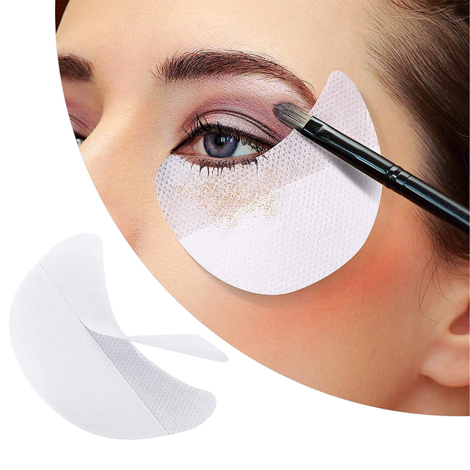 Eyeshadow Shield Eyeshadow Gel Pad Patches Eyeshadow Stencils for Prevent Eyelash Extensions, Tinting and Lip Makeup (PACK OF 30 Pcs)-image-18