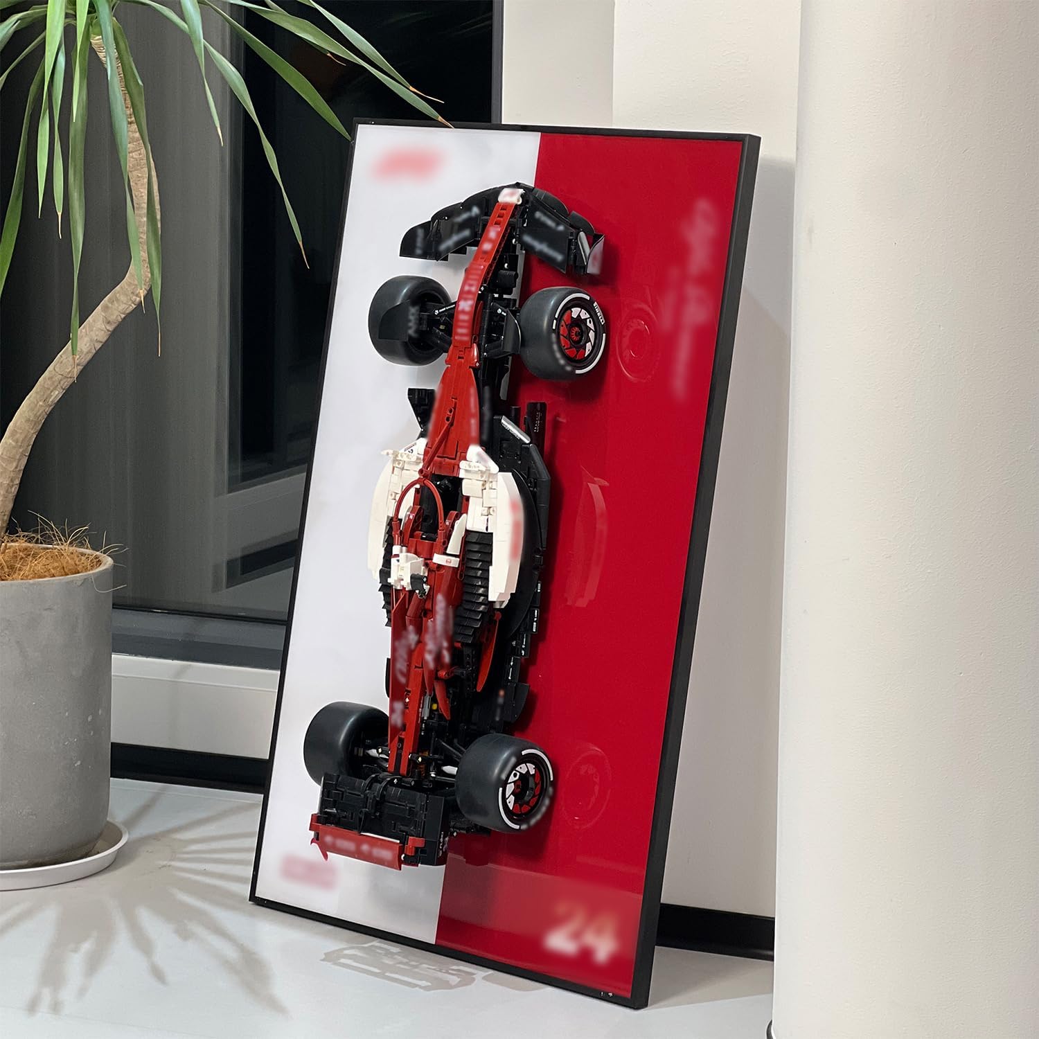iLuane Display Wallboard for LEGO Technic Racing RB20 42206 Race Car Model Kit, Adult Collectibles Wall Mount, Home or Office Décor, Two-Tone (No Car Included)