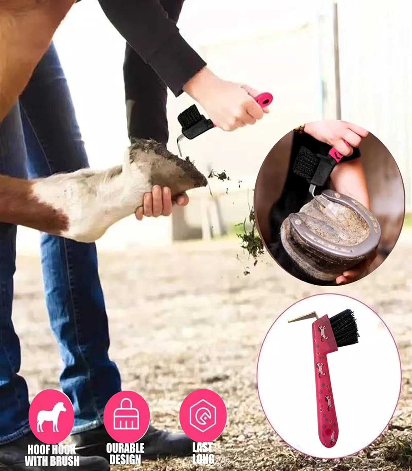 Ueemph Farrier Tools 16-inch,Horseshoe Pliers Tool for Horses,Rasp Hoof Cutter Set, Horses Hoof Trimmers Tools, Suitable for hoof Trimming of Goats, Sheep, Alpaca, Pigs, Horse Pick, Cattle, Donkeys. : Pet Supplies