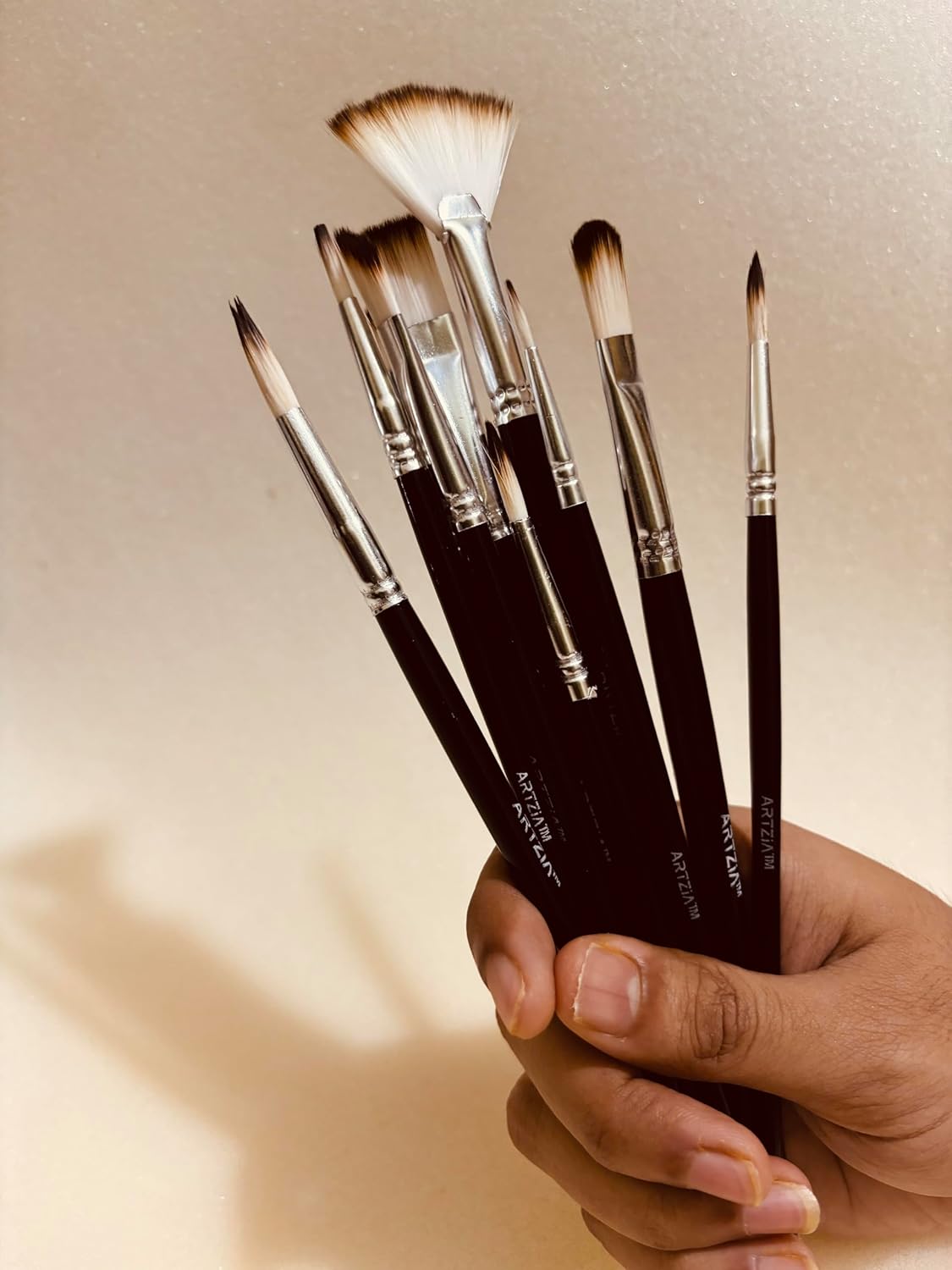 Painting Set of 14 pcs for Watercolor and Acrylic Painting Includes Paintbrushes, Palette,Dagger Brush for Students & Professional Artists