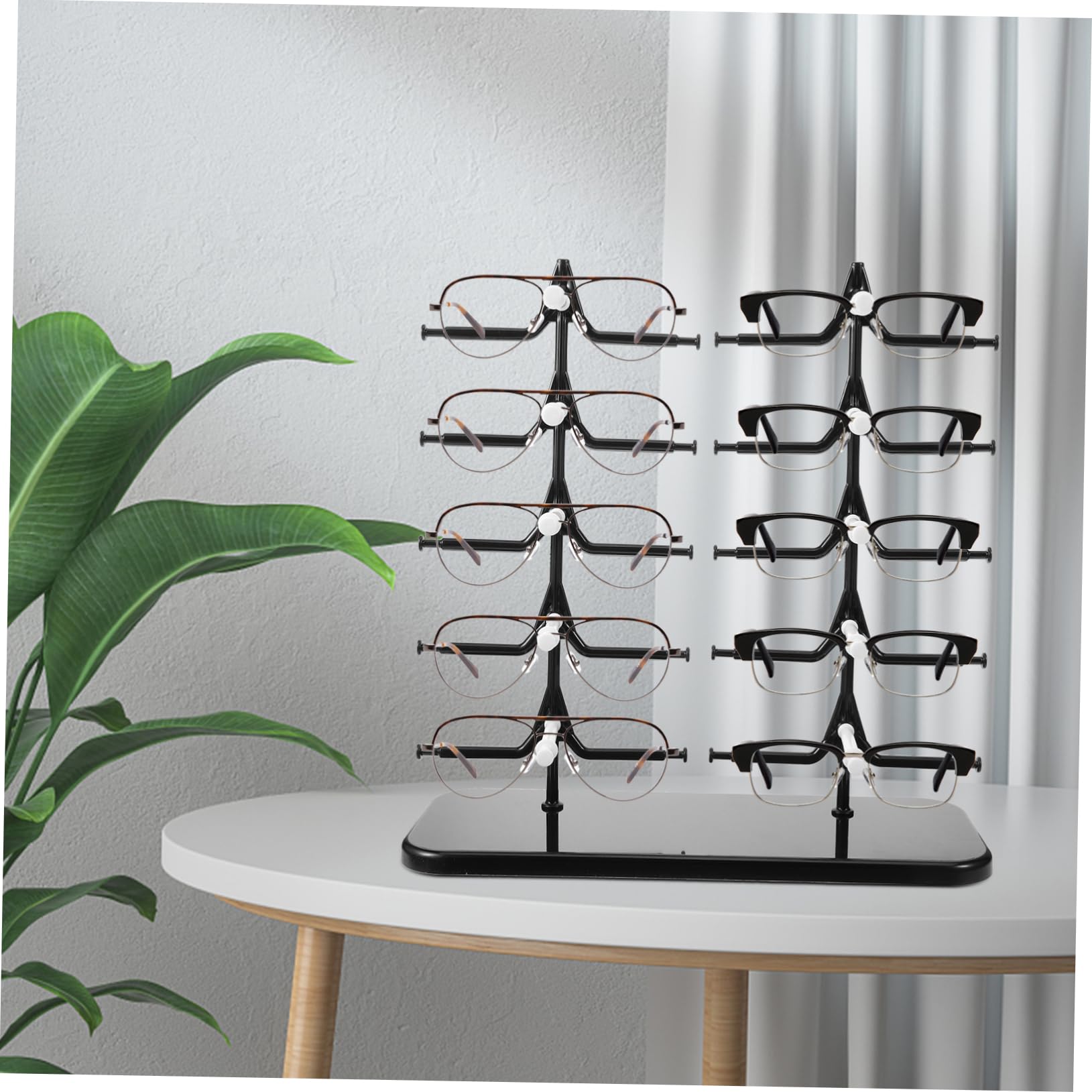OUNONA 4piezas Soporte De Exhibición De Gafas Organizador De Escritorio Desmontable para Estante Doble para Gafas Ópticas Sol para Tiendas y Personal