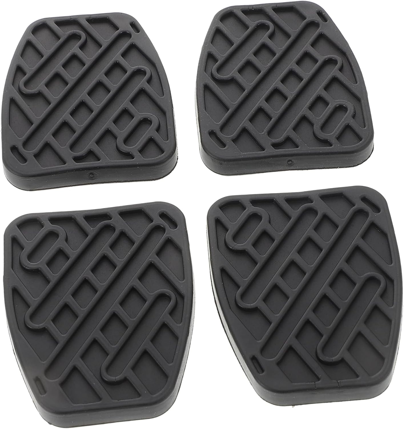 Mikinona 4pcs Anti-Slip Rubber Clutch and Brake Pedal Pads Easy to Install Long-Lasting Traction Enhancements for Enhanced Safety Compatible with Nissan Models